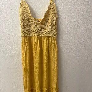 Yellow Crochet Top sundress
